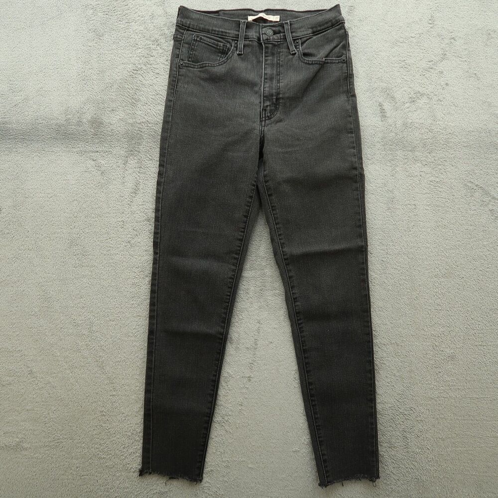 Levi's Jeans Womens Size 27 Gray Mile High Super Skinny Stretch Denim 26" Inseam